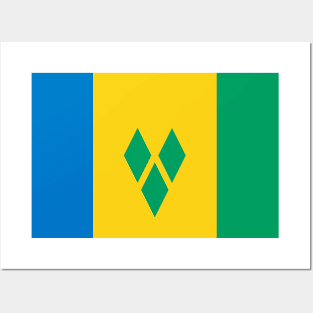 Flag of Saint Vincent and Grenadines Posters and Art